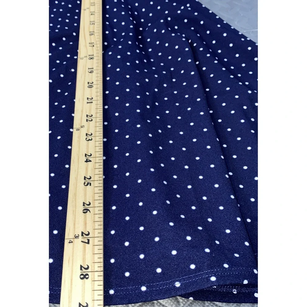 Polka Dot Girls Halter Dress‎ Blue Double Strap A Line Juniors 7/8 Semi Form